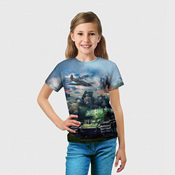 Футболка детская За родину, цвет: 3D-принт — фото 2