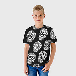 Футболка детская Черепа, цвет: 3D-принт — фото 2