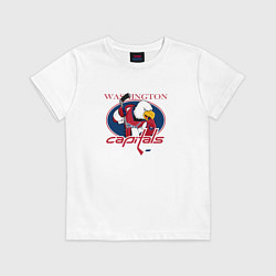 Футболка хлопковая детская Washington Capitals Hockey, цвет: белый