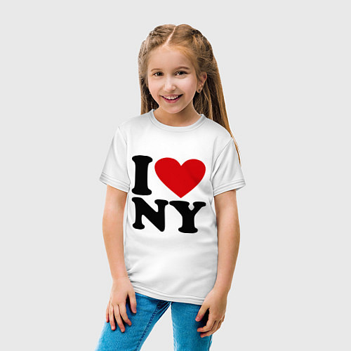 Детская футболка I love NY / Белый – фото 4