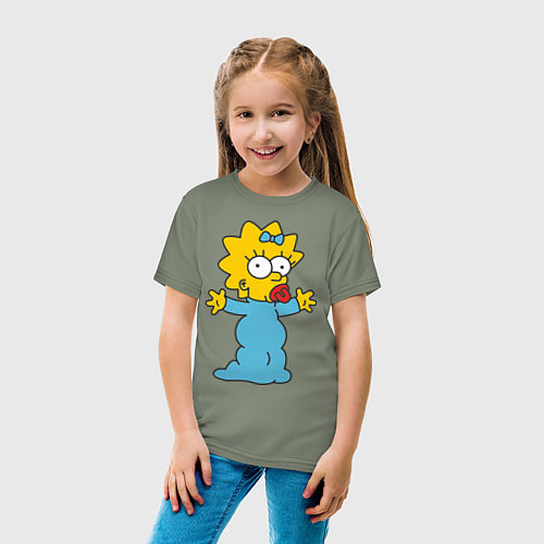 Детская футболка Maggie Simpson / Авокадо – фото 4