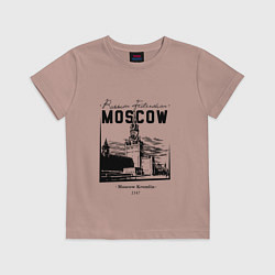 Футболка хлопковая детская Moscow Kremlin 1147, цвет: пыльно-розовый