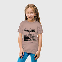 Футболка хлопковая детская Moscow Kremlin 1147, цвет: пыльно-розовый — фото 2