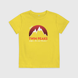 Футболка хлопковая детская Twin Peaks: Pie & Murder, цвет: желтый