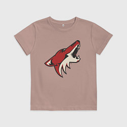 Футболка хлопковая детская Phoenix Coyotes, цвет: пыльно-розовый