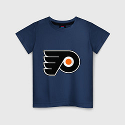 Футболка хлопковая детская Philadelphia Flyers, цвет: тёмно-синий