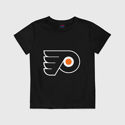 Футболка хлопковая детская Philadelphia Flyers, цвет: черный