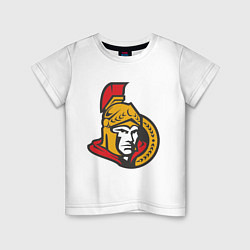 Футболка хлопковая детская Ottawa Senators, цвет: белый