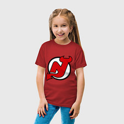 Футболка хлопковая детская New Jersey Devils, цвет: красный — фото 2