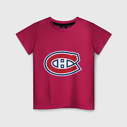 Футболка хлопковая детская Montreal Canadiens, цвет: маджента