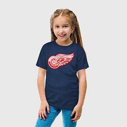 Футболка хлопковая детская Detroit Red Wings, цвет: тёмно-синий — фото 2