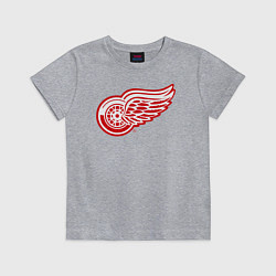 Футболка хлопковая детская Detroit Red Wings, цвет: меланж