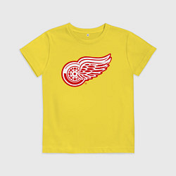 Футболка хлопковая детская Detroit Red Wings, цвет: желтый