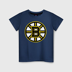 Футболка хлопковая детская Boston Bruins, цвет: тёмно-синий