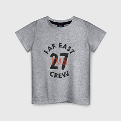 Футболка хлопковая детская Far East 27 Crew, цвет: меланж