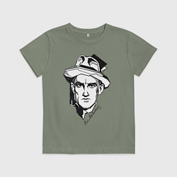 Футболка хлопковая детская Маяковский, цвет: авокадо