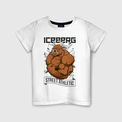 Футболка хлопковая детская Iceberg: Street Athletic, цвет: белый