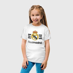Футболка хлопковая детская Real Madrid Lines, цвет: белый — фото 2