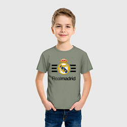 Футболка хлопковая детская Real Madrid Lines, цвет: авокадо — фото 2