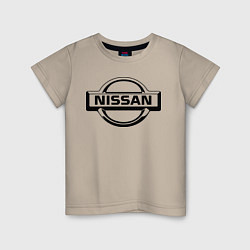 Футболка хлопковая детская Nissan club, цвет: миндальный