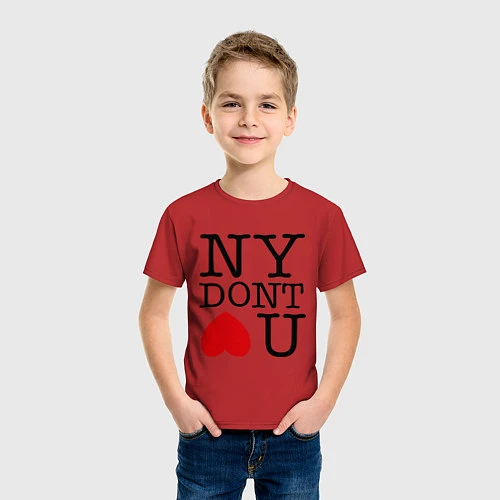 Детская футболка NY don't love you / Красный – фото 3