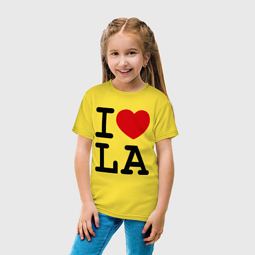 Детская футболка I love LA / Желтый – фото 4
