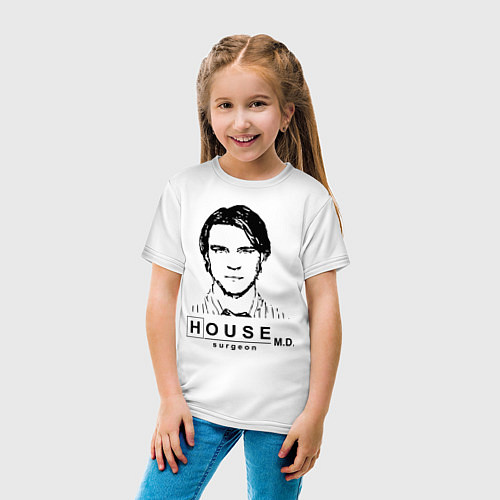 Детская футболка House MD: Surgeon / Белый – фото 4