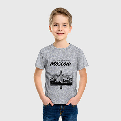 Детская футболка Moscow State University / Меланж – фото 3