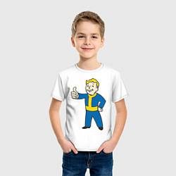Футболка хлопковая детская Fallout Boy, цвет: белый — фото 2