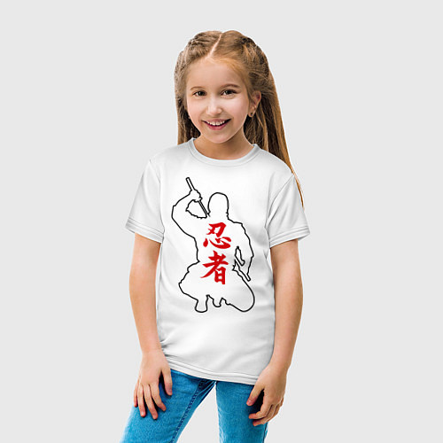 Детская футболка Ниндзя / Белый – фото 4