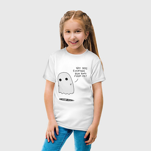Детская футболка Ghost / Белый – фото 4