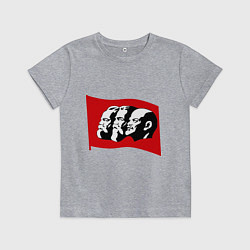 Футболка хлопковая детская Маркс, Энгельс, Ленин, цвет: меланж