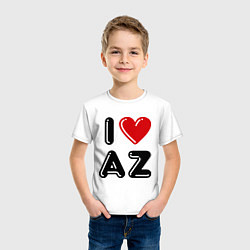 Футболка хлопковая детская I Love AZ, цвет: белый — фото 2