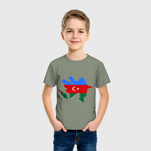 Детская футболка Azerbaijan map / Авокадо – фото 3