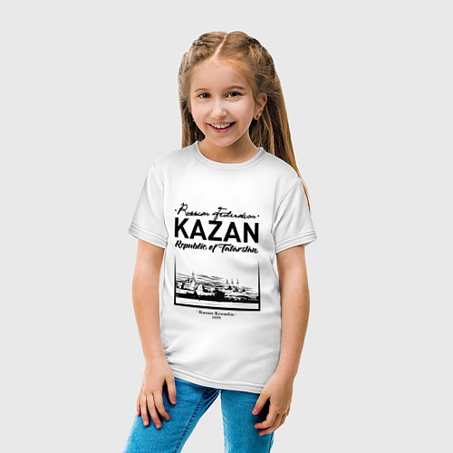Детская футболка Kazan: Republic of Tatarstan / Белый – фото 4