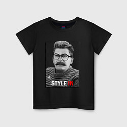 Футболка хлопковая детская Stalin: Style in, цвет: черный
