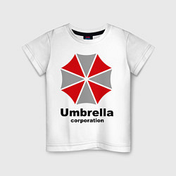 Футболка хлопковая детская Umbrella corporation, цвет: белый