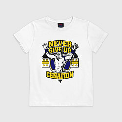 Детская футболка Never Give Up: Cenation