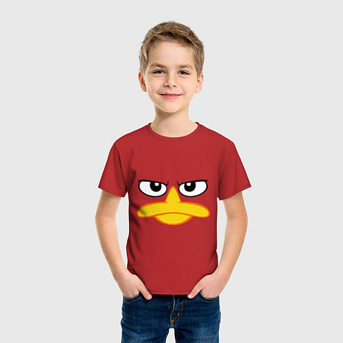 Детская футболка Утконос / Красный – фото 3