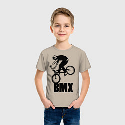 Футболка хлопковая детская BMX 3, цвет: миндальный — фото 2