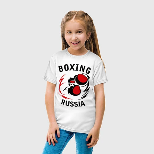 Детская футболка Boxing Russia Forever / Белый – фото 4