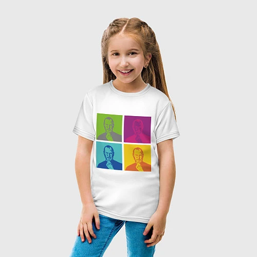 Детская футболка Steve Jobs: Pop Art / Белый – фото 4