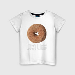 Футболка хлопковая детская Disturb Donut, цвет: белый