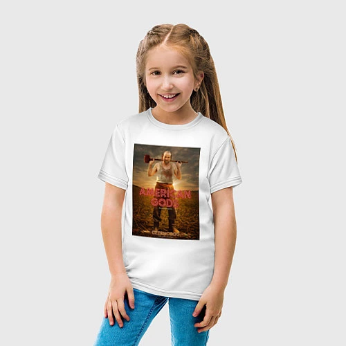 Детская футболка American Gods: Czernobog / Белый – фото 4