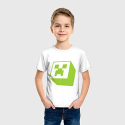 Футболка хлопковая детская Green Creeper, цвет: белый — фото 2