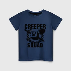 Футболка хлопковая детская Creeper Squad, цвет: тёмно-синий