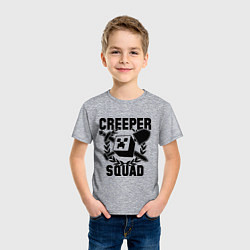 Футболка хлопковая детская Creeper Squad, цвет: меланж — фото 2