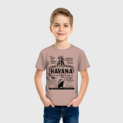 Футболка хлопковая детская Havana Cuba, цвет: пыльно-розовый — фото 2