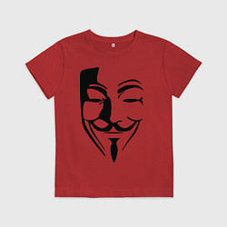 Футболка хлопковая детская Vendetta Mask, цвет: красный