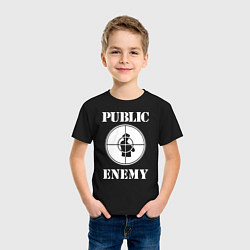 Футболка хлопковая детская Public Enemy, цвет: черный — фото 2